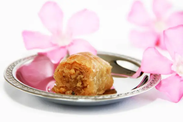 Oriental Nacional Horneado Una Dulzura Baklava — Foto de Stock