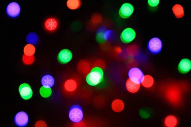 # Parlak renkli Noel ışıkları # # Kar tanesi ve bohça #