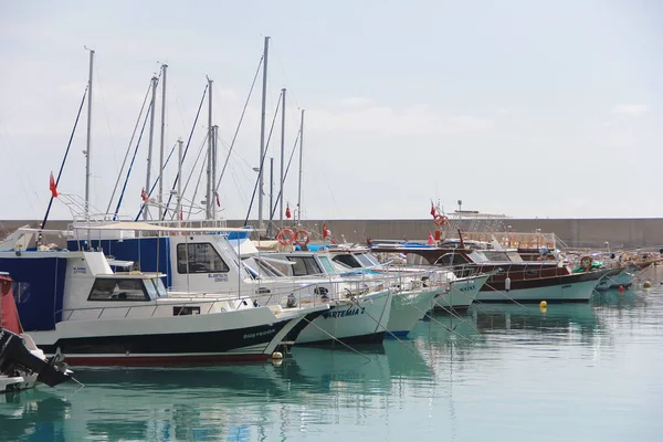 Antalya Türkei März 2021 Freizeit Fischerjachten Und Boote Seehafen — Stockfoto