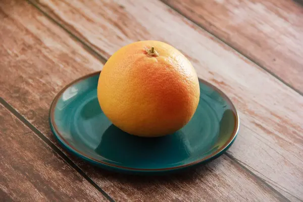 Přírodní Pomerančové Ovoce Greupfruit Talíři — Stock fotografie
