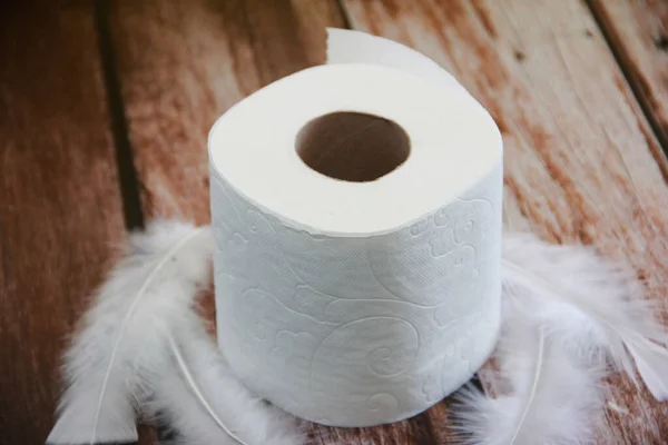 Papel Higiénico Blanco Suave Para Cuidado — Foto de Stock