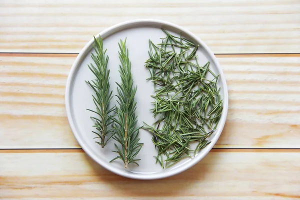 Sprigs Spicy Herb Rosemary Sharp Leaves — Stock Photo, Image