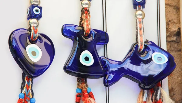 Tradizionale Orientale Turco Amuleto Vetro Occhio Blu — Foto Stock