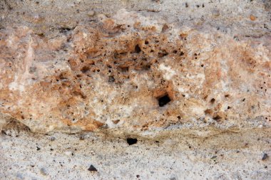 Kahverengi taşlı gri beton doku