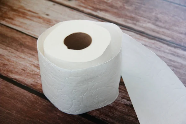 Papel Higiénico Blanco Rollo Para Higiene — Foto de Stock