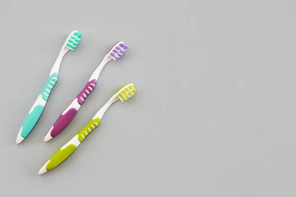 Multi Colored Toothbrushes Brushing Teeth — Stock Photo, Image