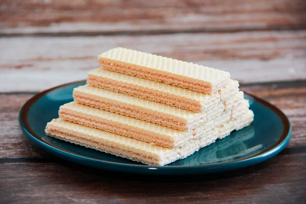 Gaufres Cannelées Sucrées Avec Remplissage — Photo