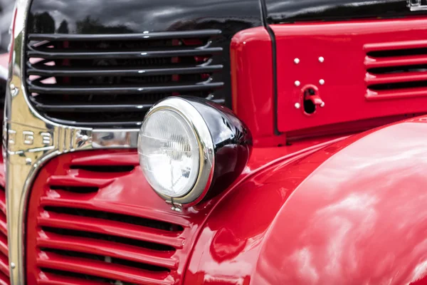 American vintage carro, close-up de Dodge detalhe da frente — Fotografia de Stock