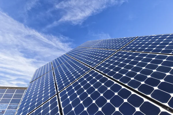 Pannello solare fotovoltaico policristallino sillicon — Foto Stock