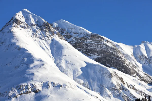 Альпійської дороги в зимовий пейзаж — стокове фото