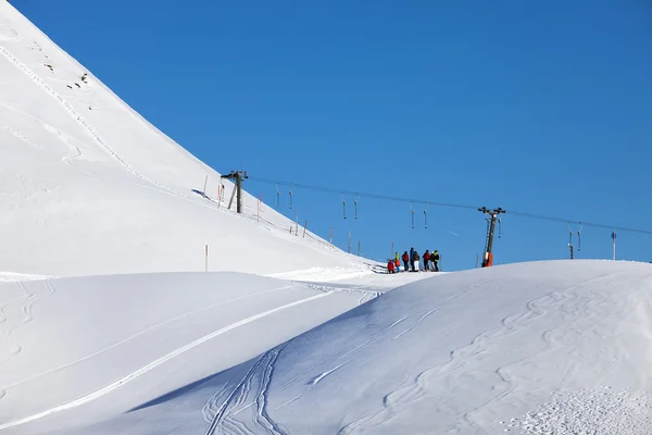 Skilift in de Alpen, Oostenrijk — Stockfoto