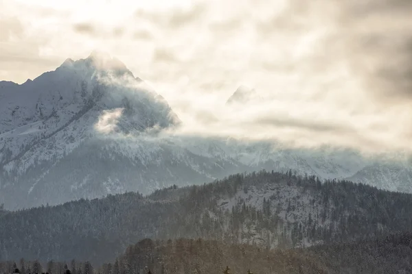 Alpy w śniegu, Bavaria, Niemcy — Zdjęcie stockowe