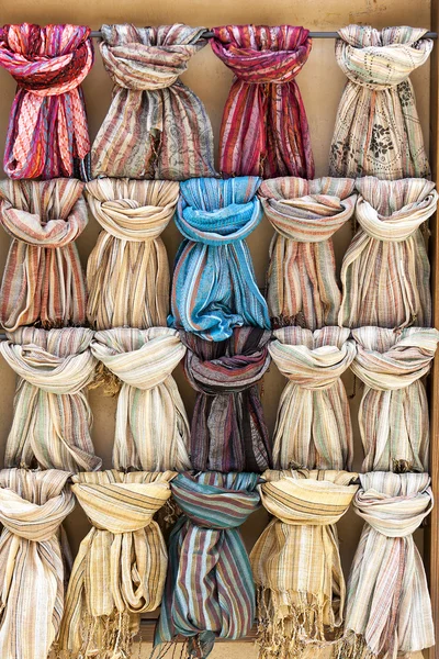 New colorful scarfs in Italy — Stock Photo, Image
