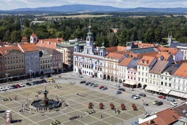 Ceske Budejovice, Güney Bohe Budweis, Budvar tarihi merkezinde