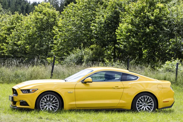 Franken, Alemania, 18 de junio de 2016: Vista lateral de un Ford Mustang vint —  Fotos de Stock