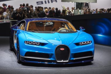 Cenevre, İsviçre, 7 Mart 2016: Bugatti tarihinde Expo