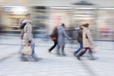 Alışveriş, alışveriş çılgınlığı şehirde mutlu