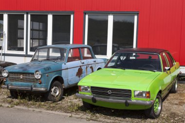 Biberach, Almanya, 31 Ağustos 2015: Oldtimer, vintage arabalar