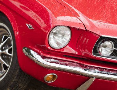 Franken, Almanya, 21 Haziran 2015: Amerikan eski model araba, yakın çekim 