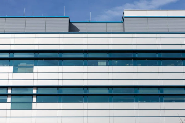 Edificio Vidrio Moderno Imagen Teñida Azul — Foto de Stock
