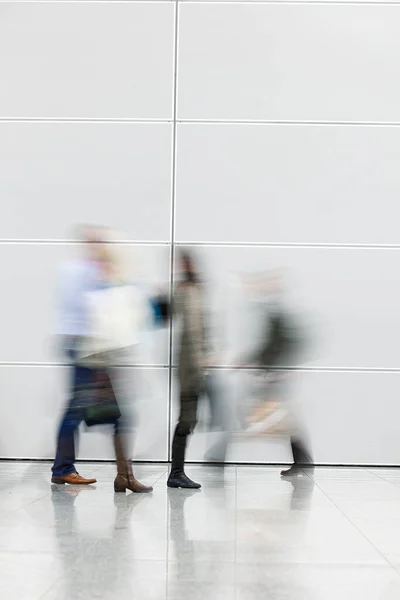 People Walking Rush Hour Motion Blur Shopping Center — Stock Photo, Image