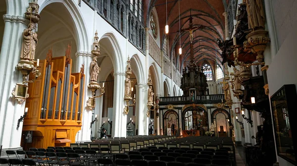 Bruges Bélgica Maio 2018 Vista Dos Interiores Igreja Nossa Senhora — Fotografia de Stock