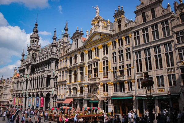 Brusel Belgie Května 2018 Pohled Starobylé Gotické Náměstí Grand Place — Stock fotografie