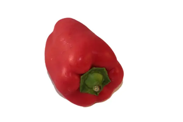 Red Bell Pepper Also Known Capsicum Annuum Isolated Image White — Stock Photo, Image