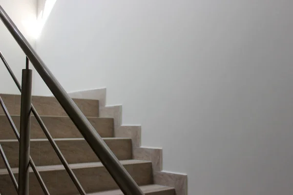 Concrete Stairs Metal Handrails House — Stock Photo, Image