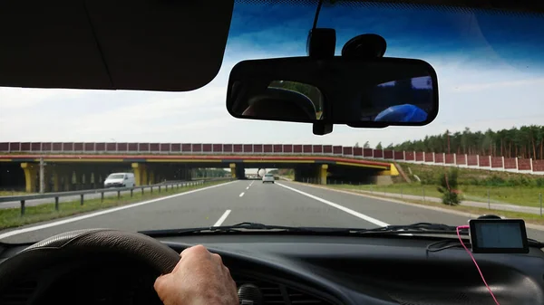 View Highway Bridge Driver Seat — Stock Photo, Image