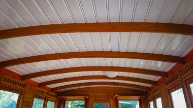 Bavyera, Almanya 'da bir 19. yüzyıl yolcu vagonunda tavan.