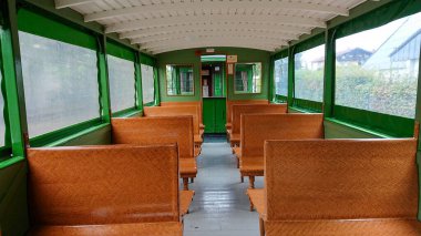 Prien am Chiemsee, Bavyera, Almanya - 30 Ağustos 2018: Chiemsee-bahn - Tren ve vagonlar 1887 yılında inşa edilmiştir.