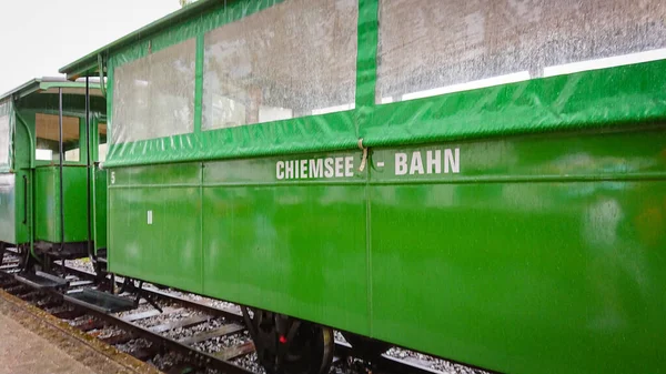 Prien Chiemsee Βαυαρία Γερμανία Αυγούστου 2018 Chiemsee Bahn Τρένο Και — Φωτογραφία Αρχείου