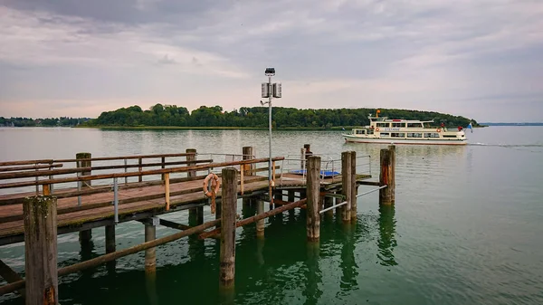Lac Chiemsee Bavière Allemagne Août 2018 Navires Touristiques Sur Lac — Photo