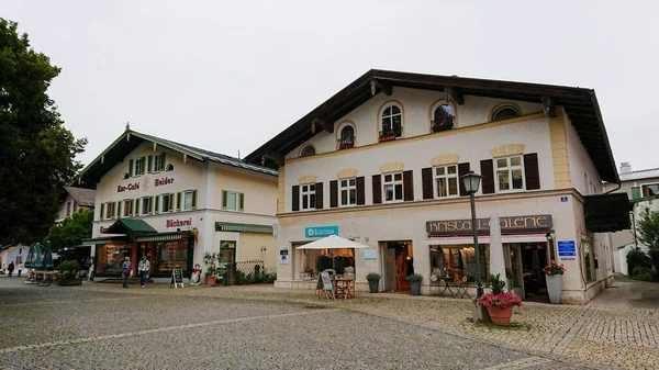 Prien Chiemsee Baviera Alemania Agosto 2018 Interesantes Casas Centro Ciudad —  Fotos de Stock
