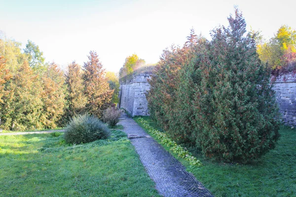 Antiche Mura Difensive Della Fortezza — Foto Stock