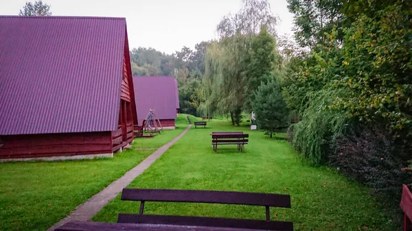 Maisons Vacances Bois Pour Des Vacances Été Montagne — Photo