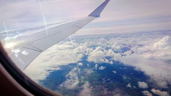 Munich Bavaria Germany September 2018 View Clouds Earth Lufthansa Air — 스톡 사진