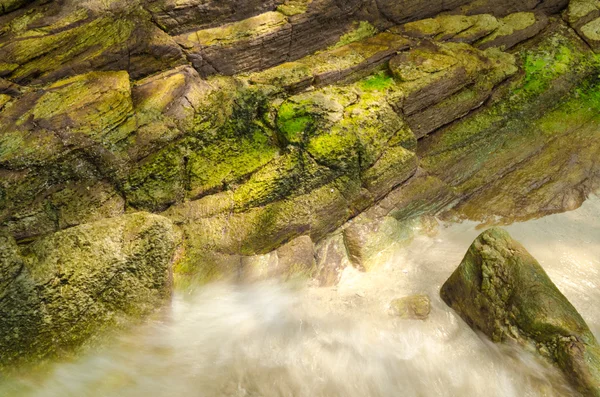 Steine am Strand und im Meerwasser. — Stockfoto