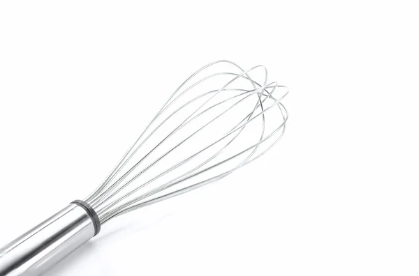 Metal whisk on white background. — Stock Photo, Image