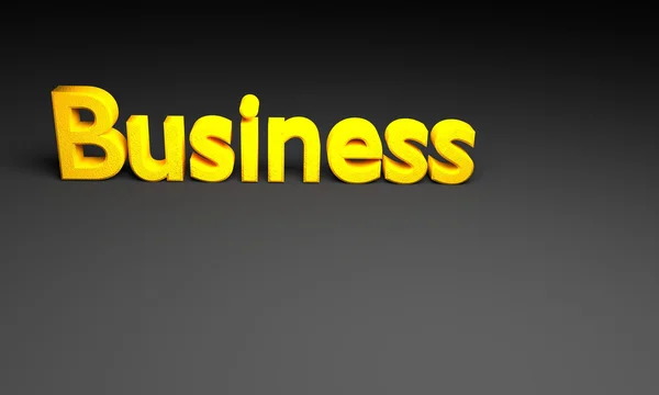 3D business text on black background. — Stock Photo, Image