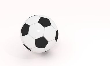 beyaz zemin üzerinde gerçekçi futbol topu.