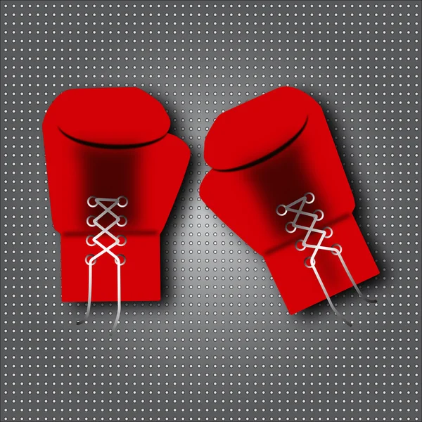 Luvas de boxe vermelhas. ilustração vetorial . — Vetor de Stock