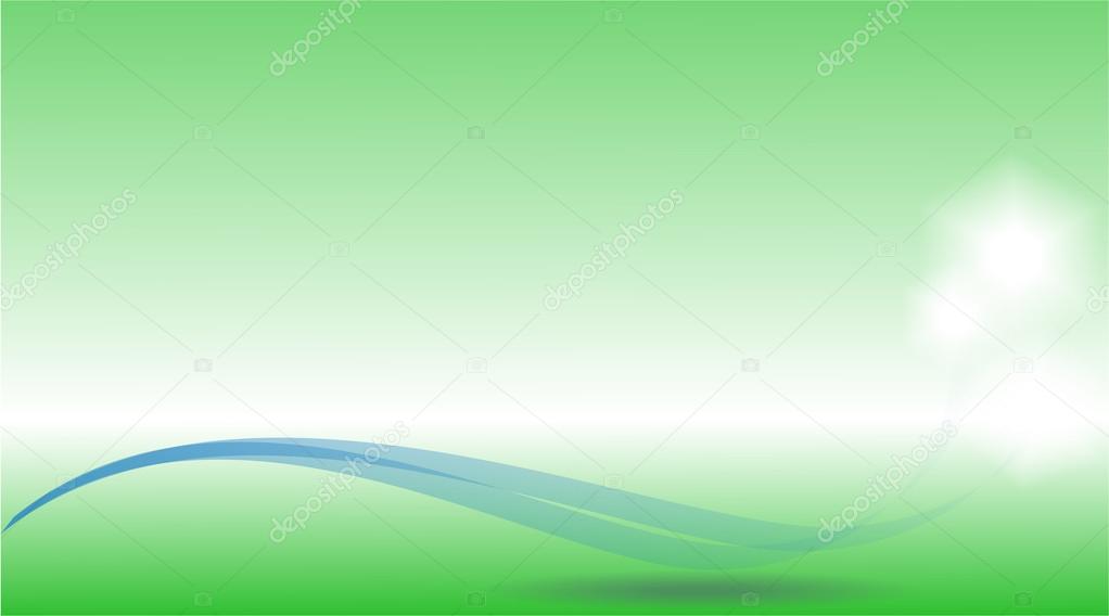 Abstract green light background.