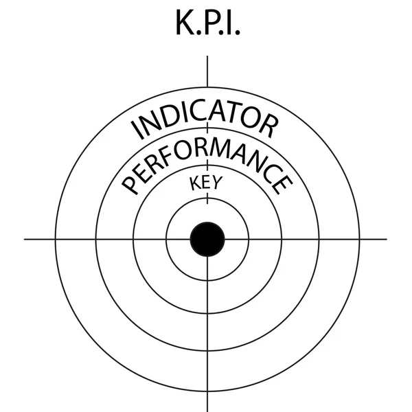 Kpi の単語と鍵のアイコン — ストックベクタ