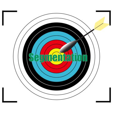 Segmentasyon sözcük vektör, iş kavramı.