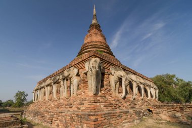 Sukhothai Tarihi Parkı 'ndaki Wat Si Chum Tapınağı, Sukhothai Eyaleti, Tayland