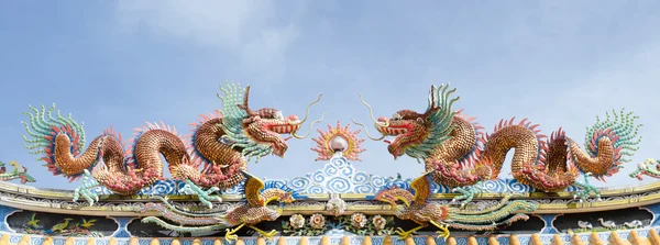 Dragón de China, templo chino en Tailandia . — Foto de Stock