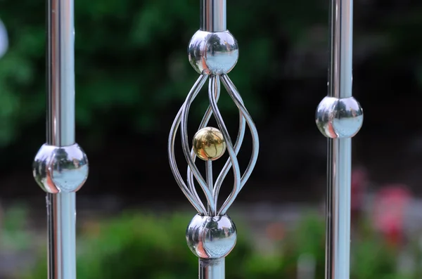 Stainless fence gate. — Stock Photo, Image