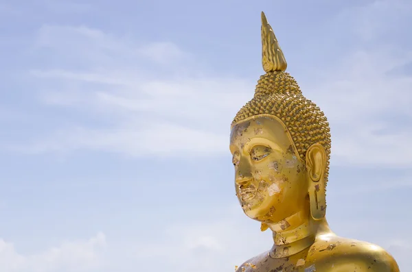 Head big buddha statues. — Stock Photo, Image